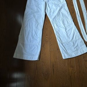 Allen B White Wide Leg Pants 28